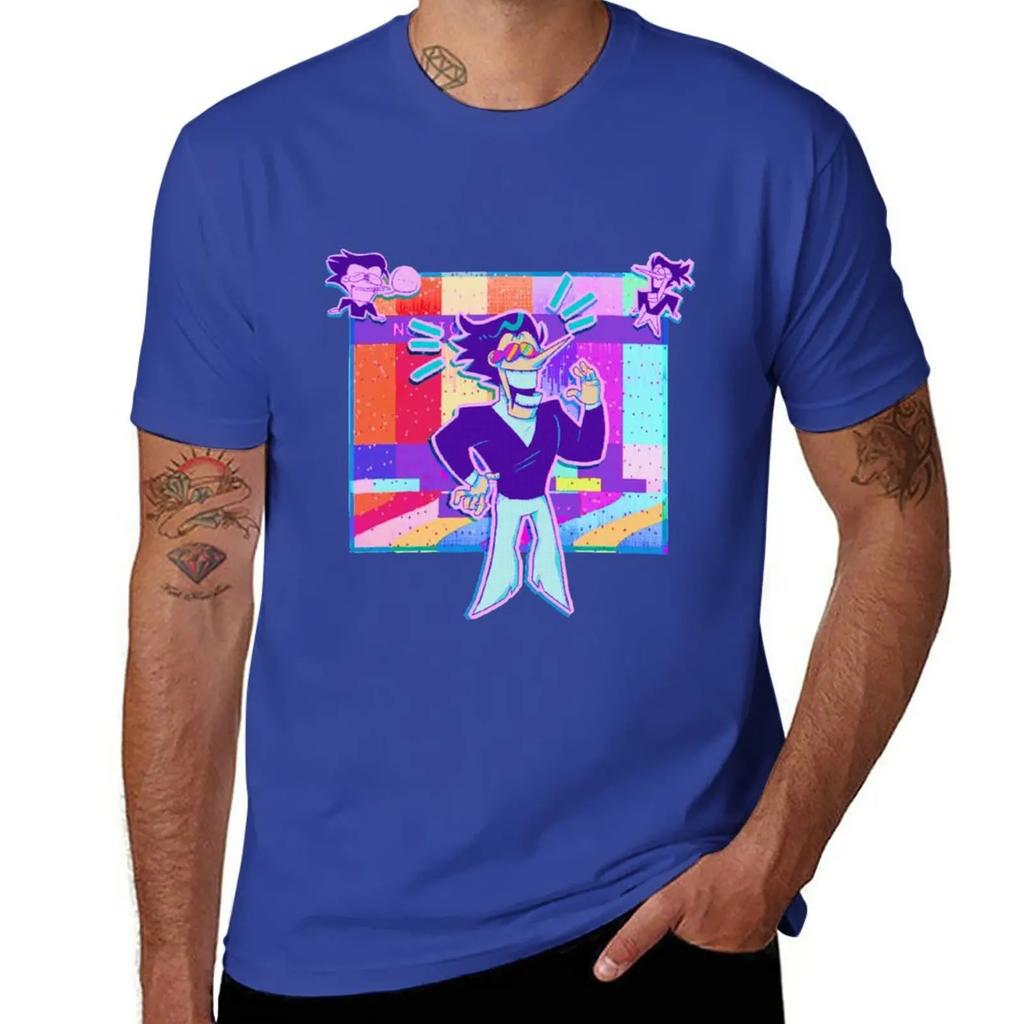 Spamton Deltarune T-shirt plusstorlekar sublim estetisk kläder anime herr grafiska t-shirts hip hop