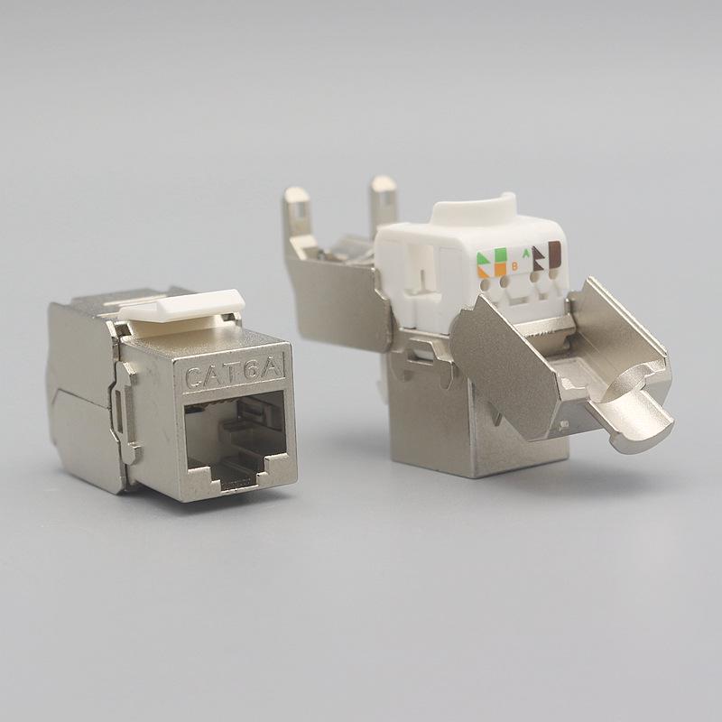 CAT6A Shielded Gigabit RJ45 Tool-Free Network Module