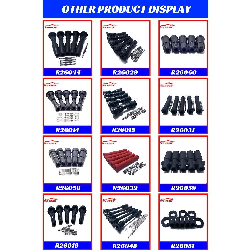4 PCS OEM ZJ49-18-100 Ignition Coil Rubber Boot Connect Spark Plug For Mazda 2 1.5L Mazda 3 BK BL 1.6 1.4