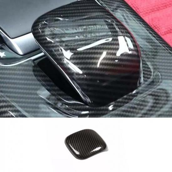 Carbon Fiber Central Console Gear Shift Knob Cover -22 For Benz A-Class CLA
