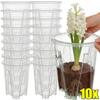Wiederverwendbarer atmungsaktiver Blumentopf Kunststoff Transparent Pflanzen Blumenwanne Wurzelkontrolltöpfe Balkon Garten Pflanzenpflege Zubehör