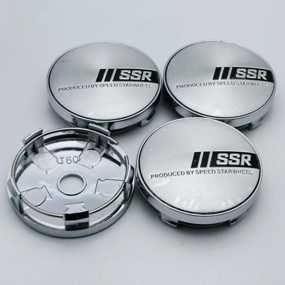 

4pcs SSR Logo Emblem Badge Car Wheel Center Caps O.D 60MM I.D 56MM Wheels Hub Cap Rim Hubcaps Dust Cover Replace Car Accessories SSR Badge&60MM&4pcs T60 Wheel Caps