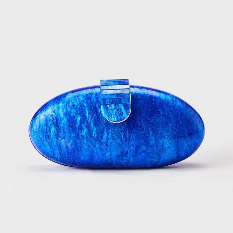 Clutch Bag Oval Evening Party Wedding Shoulder New Acrylic Fashion Crossbody Shell Bags Luxury Designer Handbag Women Wallet