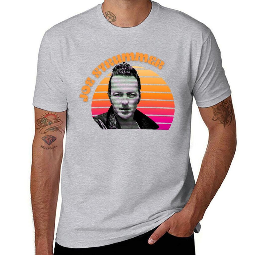 Joe Strummer T-Shirt Tops Blanks Oversized Mens Graphic T-shirts Anime