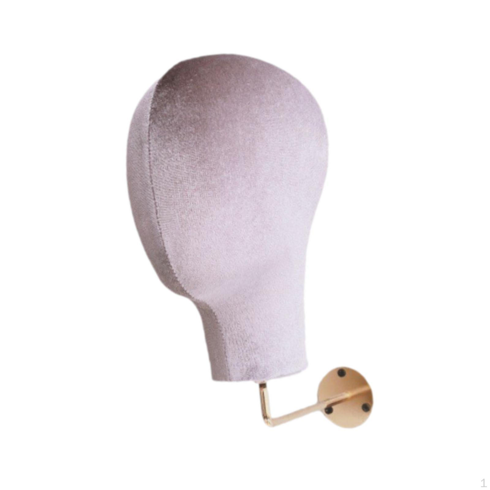 

Velvet Mannequin Head for Women, Cap And Hat Stand, Wall-mounted, Professionals