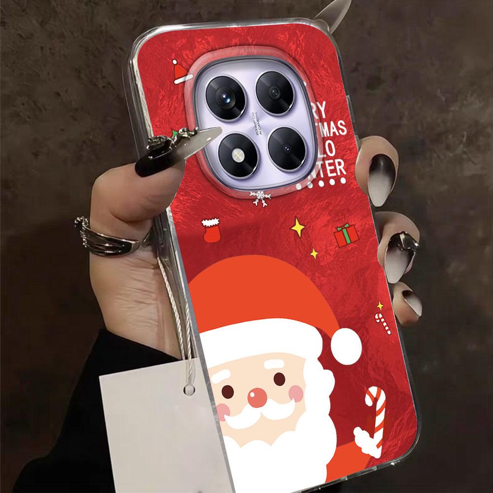 Cute Christmas Girl Reindeer Gift Phone Case For Xiaomi Redmi Note 15 14 13 12 11 11S 10 10S 9 Pro 15C 9A 13C 14C A3 9C A1 Cover
