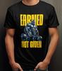 Gym Gorilla EARNED NOT GIVEN Tshirt Bodybuilder Weighlifter Jacked Ripped Gymrat