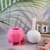 Striped Sphere Candle Holder Molds, Sphere Candlestick Molds for DIY Candle Holder Gypsum Decorations Christmas Gift