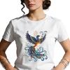 Mystical Bird Tee | Peacock Inspired Fantasy Art | Boho Floral Bird Shirt