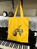 Museum Canvas Bag, Yellow Apple Thin Pure Cotton