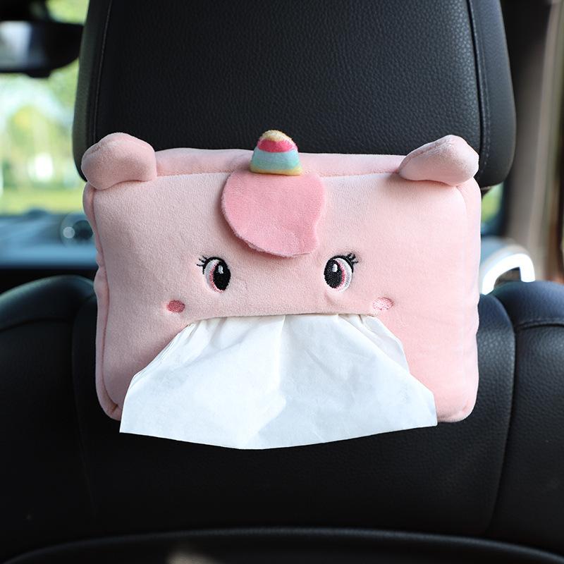 1Pc Car Tissue Box Car Hanging Car Inner Armrest Box Sun Visor Sanitary Pumping Carton Cartoon Cute Tissue Cover