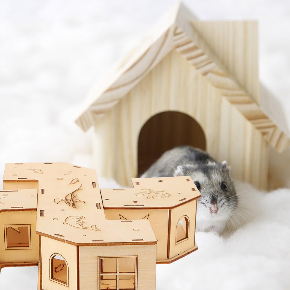 POPETPOP 2-Piece Hamster Tunnel Toy, Hamster Tube Toy, Hideout, Maze, Cage