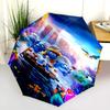 Smurfs Winter Ski Lift Folding Umbrella Suitable For All Seasons 8 Paraphenoid Bones Travel Printing Gift
