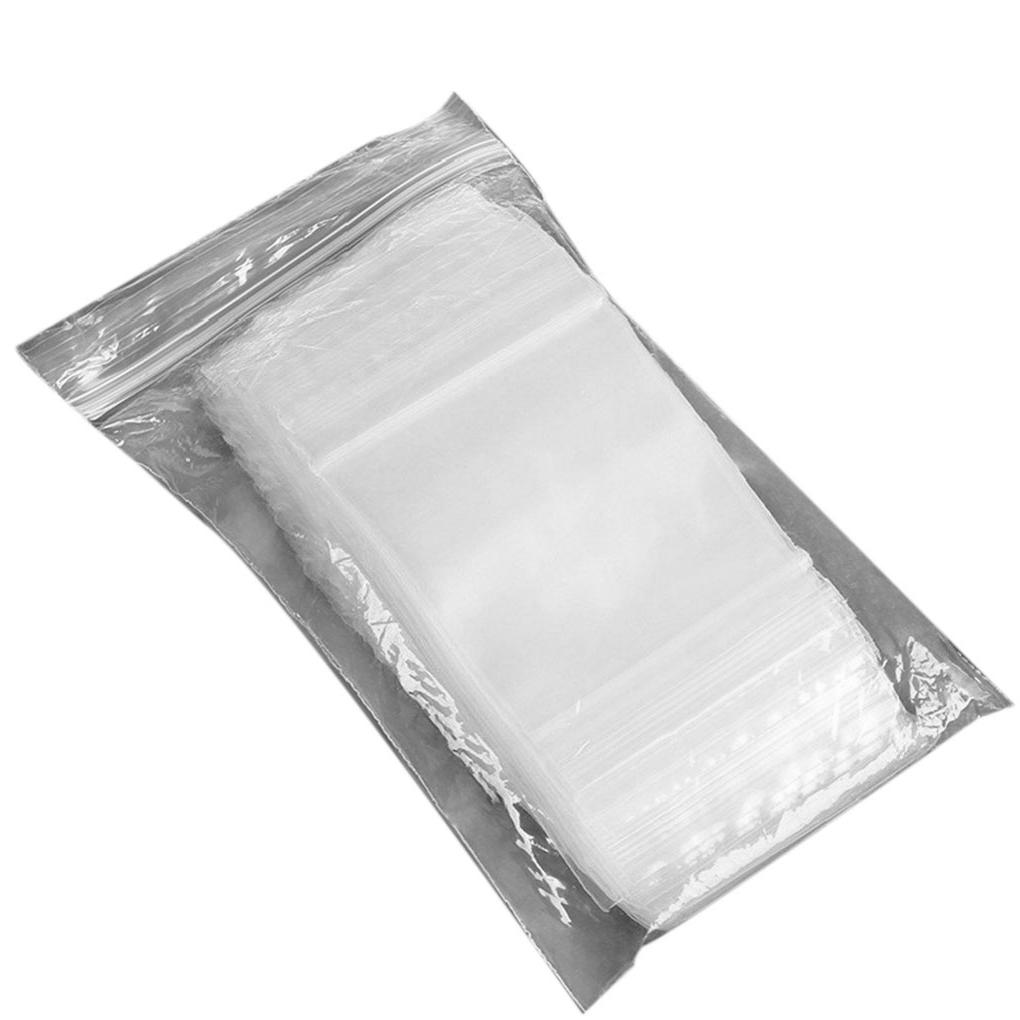 100pcs Bags Clear Food Storage Package Jewelry Packing Reclosable Vacuum Fresh Keeping Pouch
