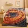 Retro Wood Grain Tree Growth Ring Brown Gray Flannel Blanket,Ultra Soft Plush Throw for Home Bedroom Bed Sofa Cover Gift Kid