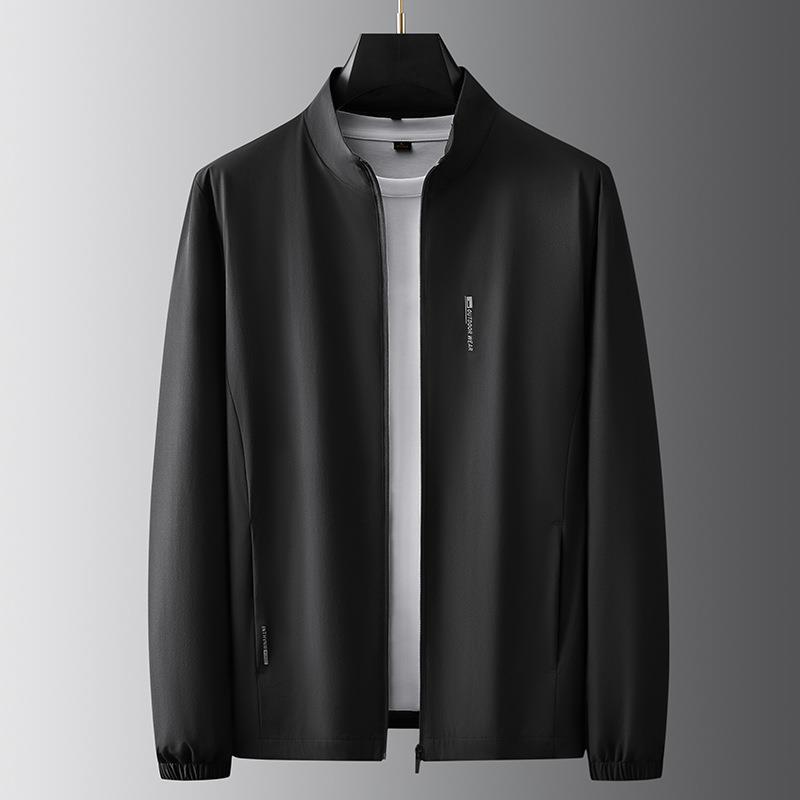 Autumn Men's Regular Thickened Simple Versatile Loose Casual Waterproof Top for Middle-aged and Elderly Men