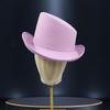 Windproof Slanted Top Hat Warm Slanted Magician's Hat Fashion Fedora Hat  Autumn Winter