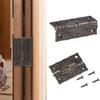 2PCS Antique Bronze Hasps for w/ for Latch Hinges Screws for Decorative Jew