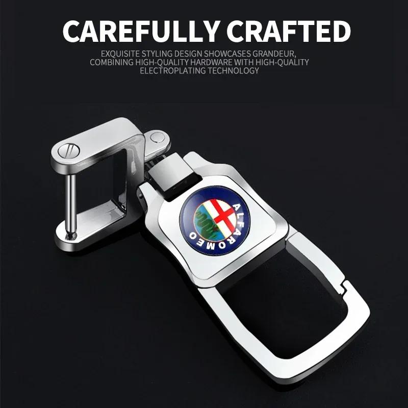 Naklejki Samochodowe Dla Alfa Romeo Samochód Metalowy Brelok Przeciw Zagubieniu Odznaki Stylizacyjne 3D Breloczek Do Kluczy Dla Alfa Romeo serpent Giulia 159 156 MITO S