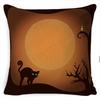 Halloween Pillow Pumpkin Little Witch Horror Cushion Linen Cushion Cover Holiday Party Pillow Cover Bed Backrest