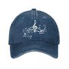 Vintage Music Note Baseball Cap  New Vintage Washed Cotton Baseball Cap Parent Kids Sun Hats