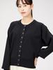 N Natural Beauty Dot Button Cardigan Size M Basic Women's Sweater, Black,