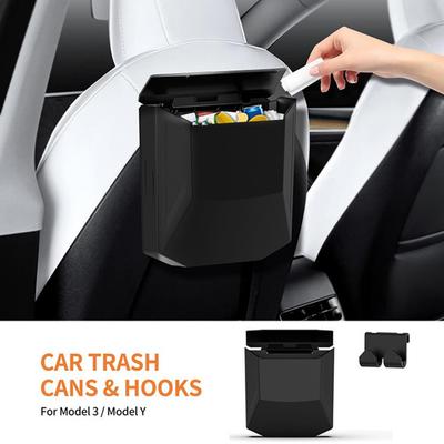 Autokoš s víkem Závěsný organizér na odpadky do vozidla Úložný box Plastové lisovací koše na odpadky Auto interiérové doplňky
