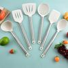 Stainless Steel Handle Silicone Soup Spoon, Food-Grade High-Temperature Resistant Cooking Silicone Kitchen Utensil Spoon.