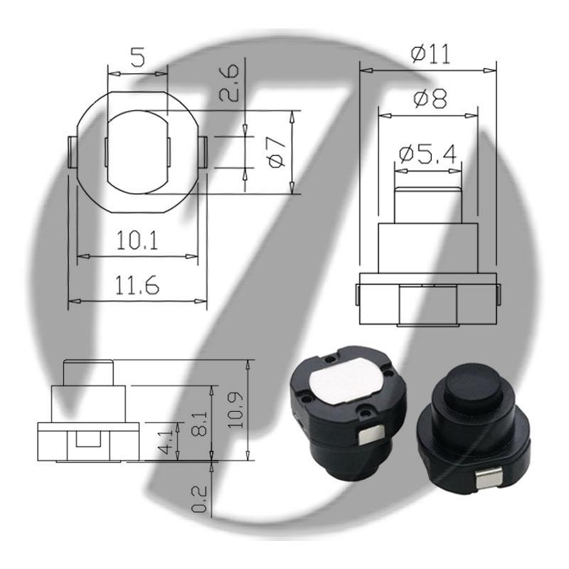 12x12 LED Flashlight Desk Lamp with Self-Locking Power Switch