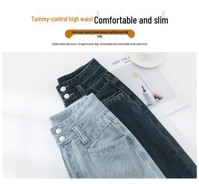 Ultra-Soft High Waist Slimming Denim Culottes – Light Blue