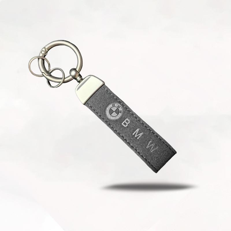 Suede KeyChain Buckle Key Ring Car Key Rings For BMW E46 E90 E60 F30 F10 E39 E36 F20 G30 G20 E87 F11 F31 X1 X2 X3 Car Sticker jbzh05