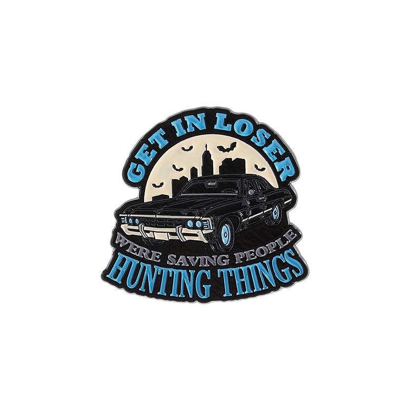 

Anime Movies Enamel Pins Custom Cartoon Car WE RE GOING BACK Brooches Lapel Badges Clothes Punk Jewelry Gift for Friends