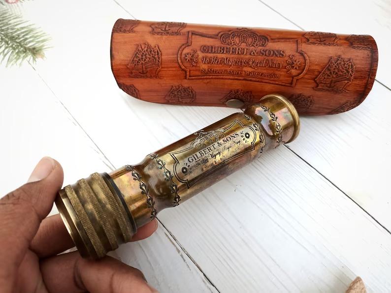 Personalized Kaleidoscope - Brass Kaleidoscope - Personalized Gift For kids, Birthday Gift, Gift for Son, Multicolored Kaleidoscope Gift