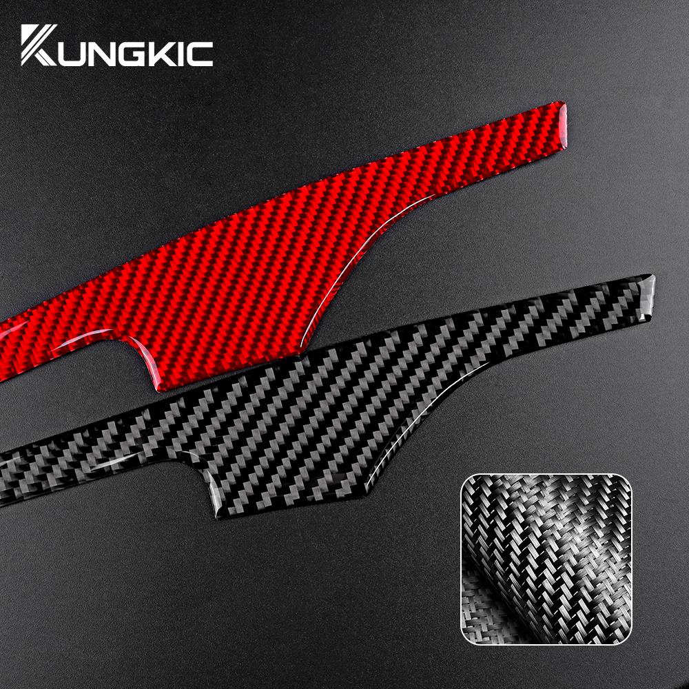 Real Soft Carbon Fiber Sticker For Subaru Impreza 2009 2010 2011 Manual Car Gear Shifter Console Panel Interior Accessories