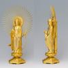 Amitabha Buddha Shuun Shinshu Otaniha Takaoka Bronzeware Buddha Statue, 15.7cm (gold Plated/24k Gold), Sculptor Makita, Model "Jodo (East)",