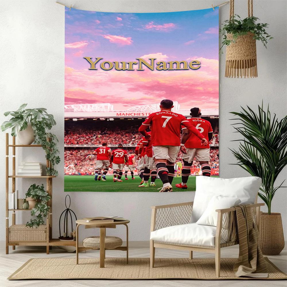 Manchester Custom Your Name Wall Decor Tapestry Art For Pet Memorial Birthdaywedding Party Backdrop Family Gift