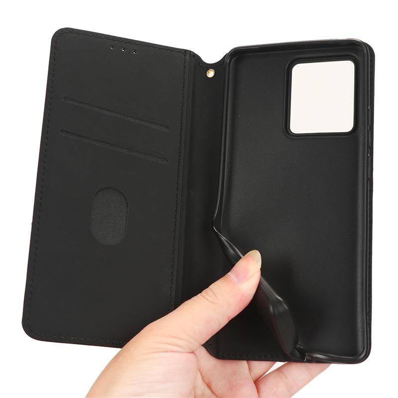 Motorola Edge 40 Leather Wallet Case with Card Slot & Stand.