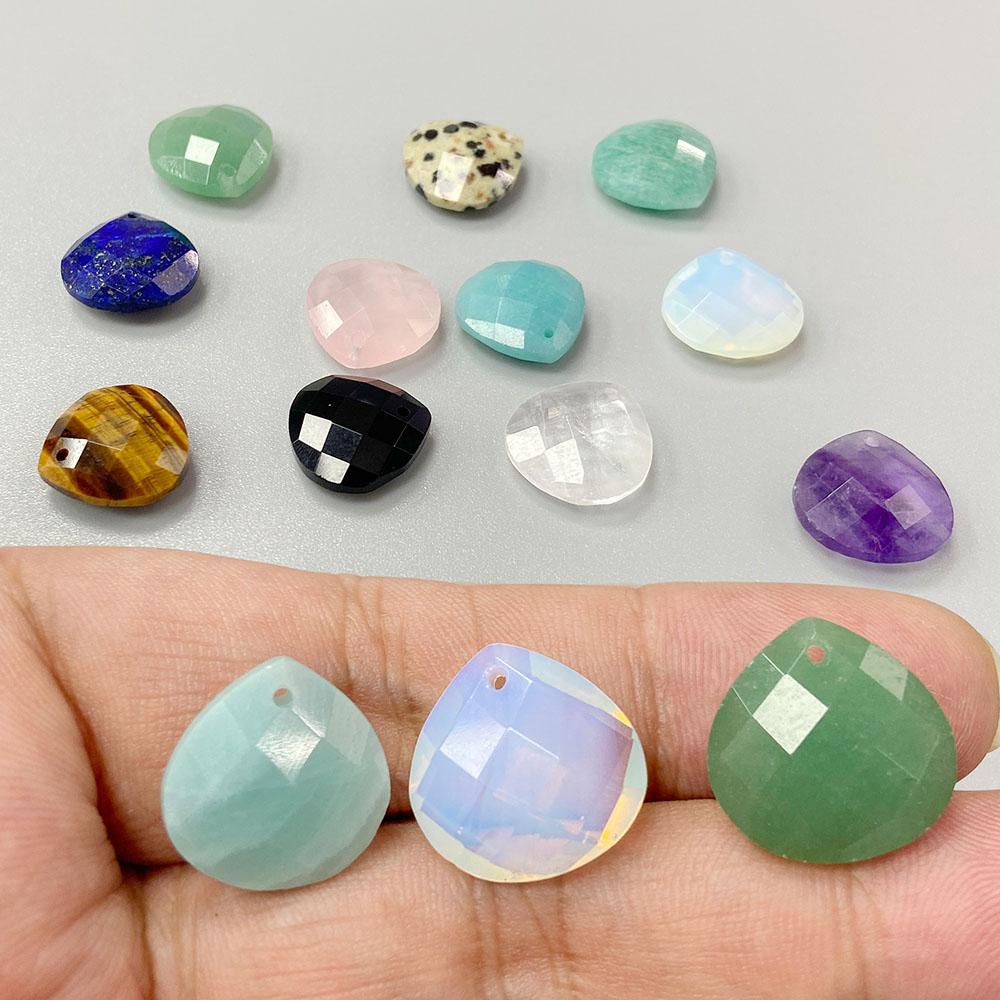 Natural Stone Amethysts Pendants Faceted Water Drop Rose Clear Quartzs for Jewelry Making Diy Necklace Earring Healing Accessory