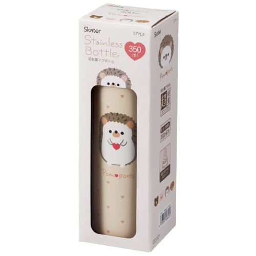 Skater Pompon's Mouse Mug, 350ml, Ultra-Lightweight Stainless Steel Water Bottle, STYL4-A
