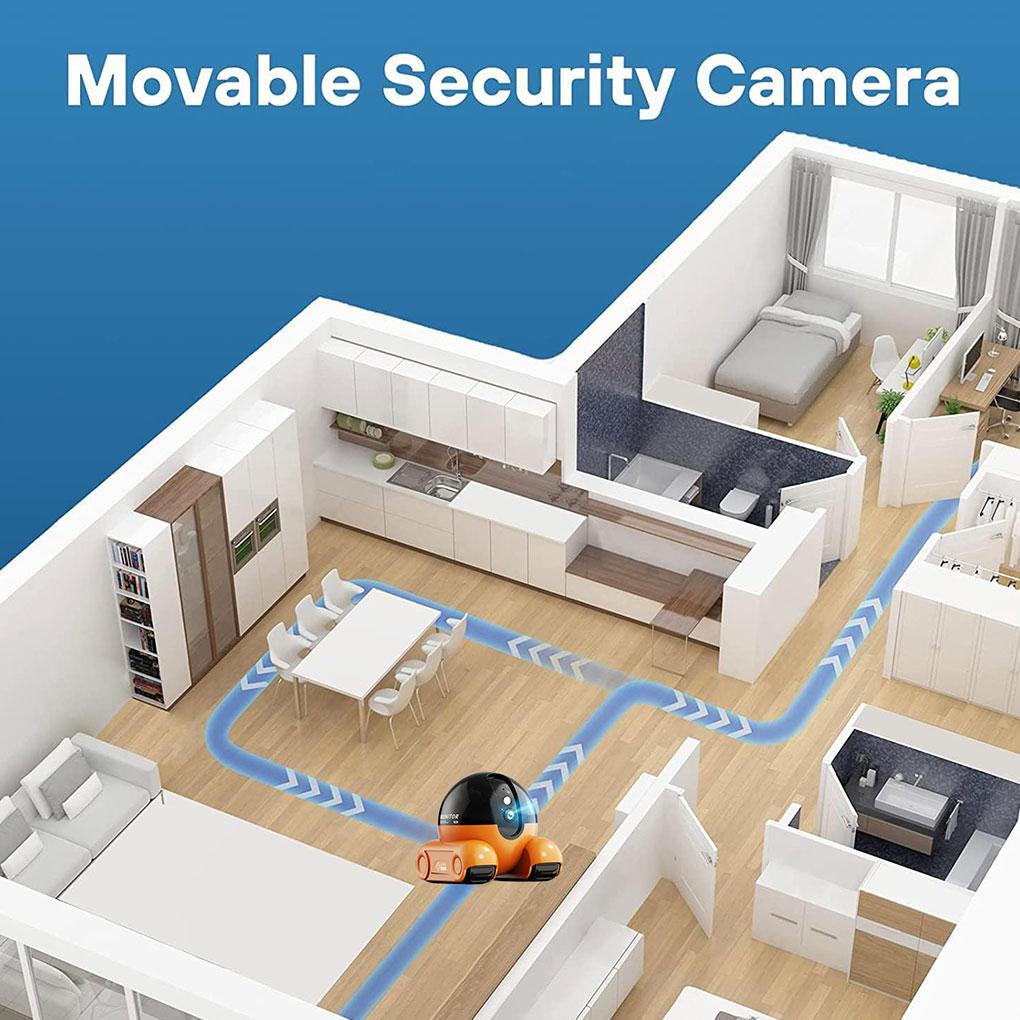 3MP HD Kjæledyr Robotkamera Mobilapp Fjernkontroll Kjæledyr Baby Sporing WIFI Kamera Hjemmesikkerhet Beskyttelse Overvåkningskamera