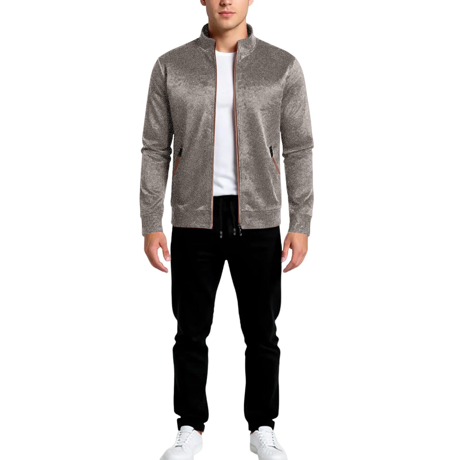 

Спортивный костюм на молнии однотонный, и повседневный для мужчин XL