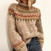 Womens Sweaters Winter Fall Casual Loose Long Sleeve Knitted Knitted Pullover Sweater for Women Petite Pullover Tops Women