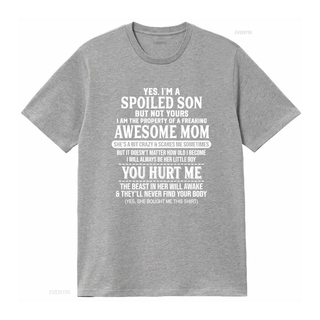 Ja, ich bin ein verwöhnter Sohn, aber nicht von dir! Verdammt tolles Mama T-Shirt, vintage gewaschen, Herren Top für den Alltag, leicht atmungsaktiv