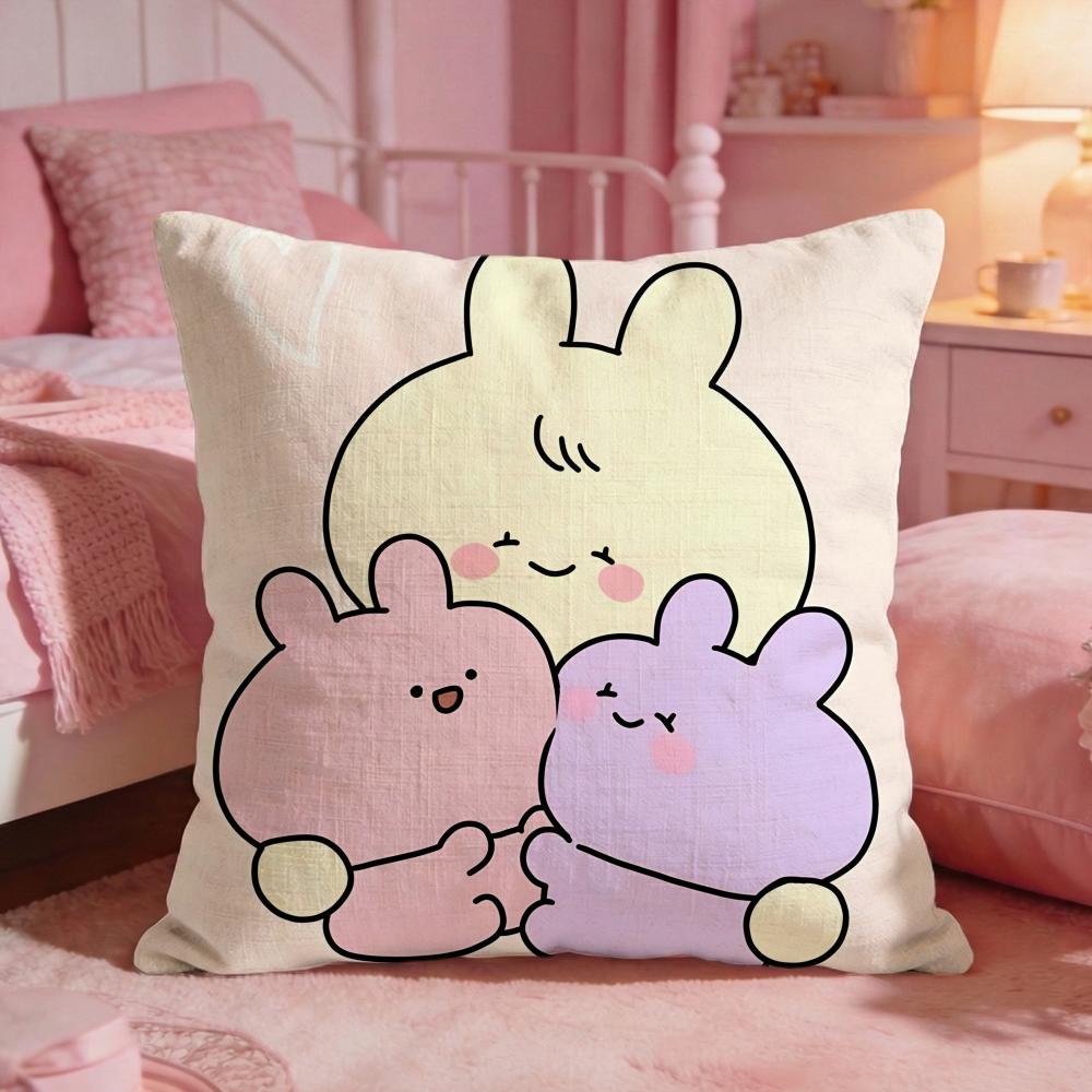 Asamimichaan AAsleeps Cute Cushion Cover Premium Comfort Reversible Pillow Cove Two In One Design For Any Room  Car Interior