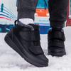 Winter leather outdoor walking shoes dad cotton shoes velvet warm large cotton high top cotton shoes mom snow boots