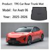 Car Rear Trunk Mats For Avatr 06 2025 2026 TPE Carpet Storage Pads Waterproof Cargo Trays Cushions Boot Mats Auto Accessories