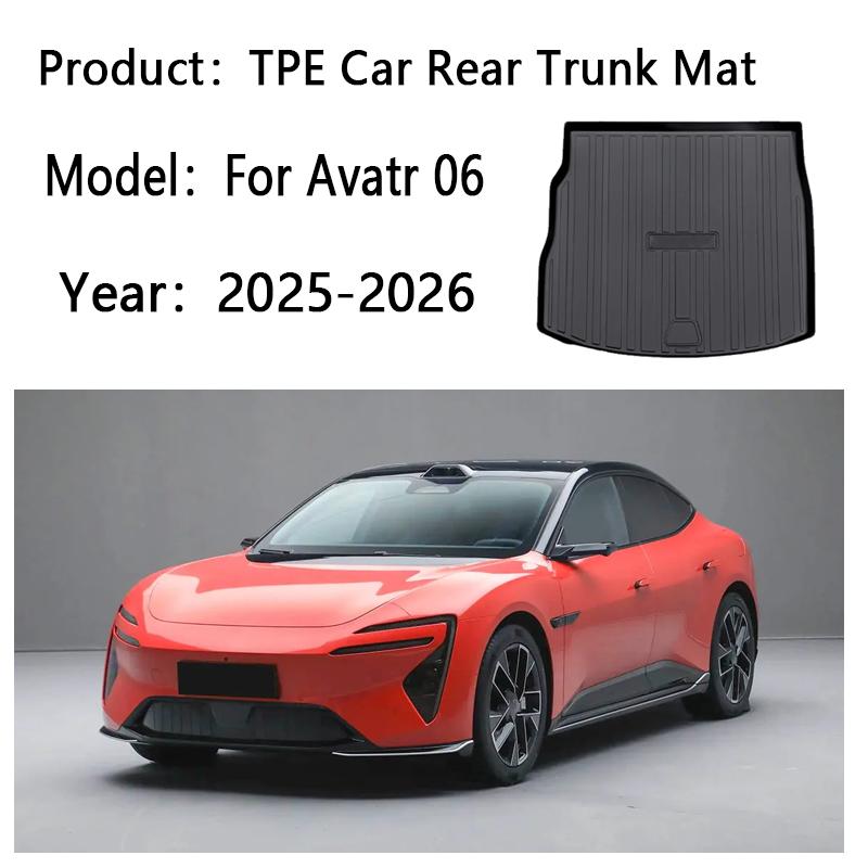 Car Rear Trunk Mats For Avatr 06 2025 2026 TPE Carpet Storage Pads Waterproof Cargo Trays Cushions Boot Mats Auto Accessories