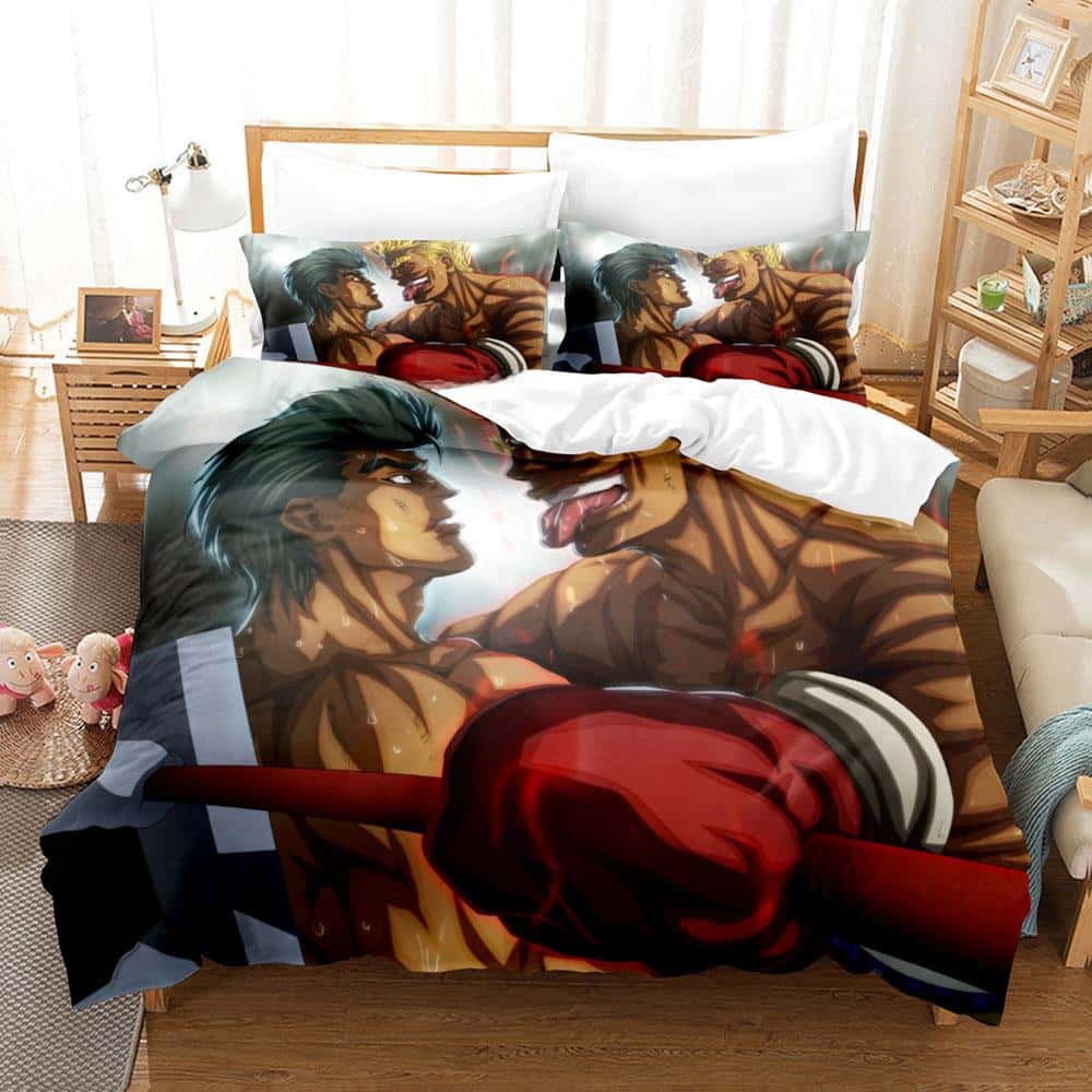 New Anime Hajime No Ippo Bedding Set Duvet Cover Comforter Bed Set Quilt Cover Pillowcase King Queen Twin Size Boys Girls Adult