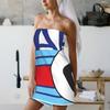 1PC Modern Style Beach Towel, Essential for Swimming Camping Travel Cruise Holiday Outdoor Activities Lightweight Portable Use