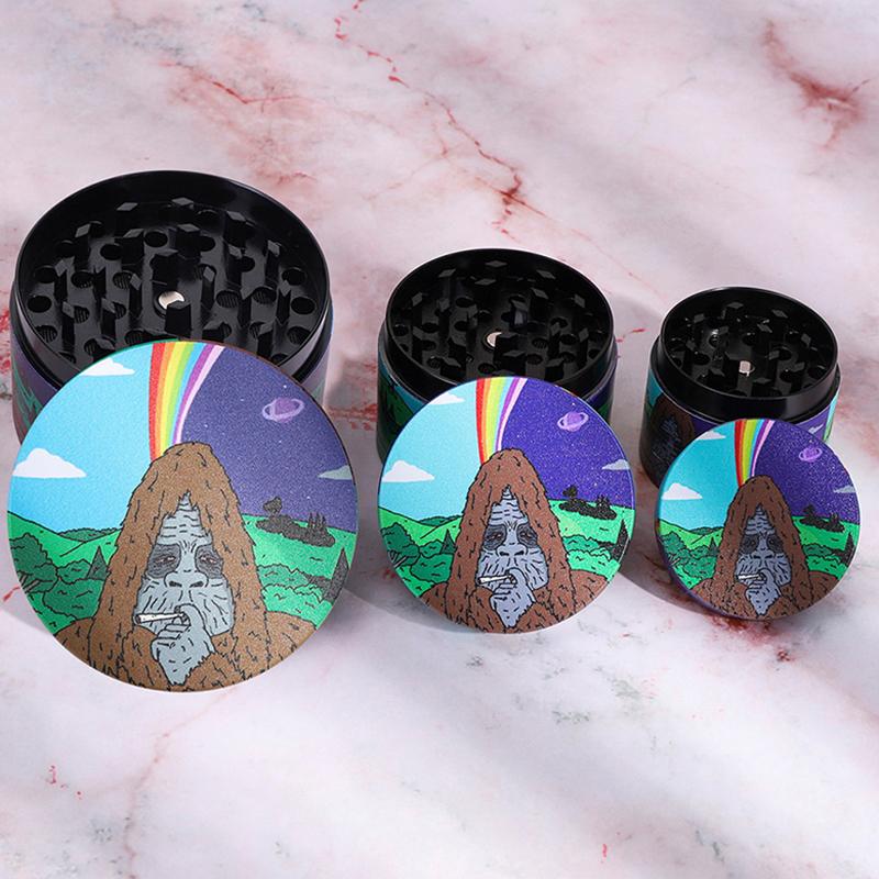 50Mm Metal Gorilla Herb Grinder 4-Layers Manual Spice Pepper Mill Mortar Raw Grass Grinder Cigarette Smoking Accessories